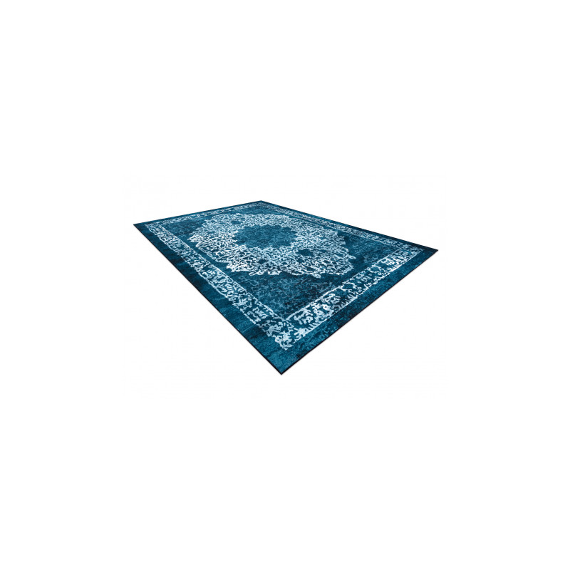 Dywan ANTIKA 123 tek, nowoczesny ornament, do prania - niebieski 160x220cm