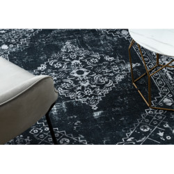 Dywan ANTIKA 117 tek, nowoczesny ornament, do prania - szary / grafit 80x150cm