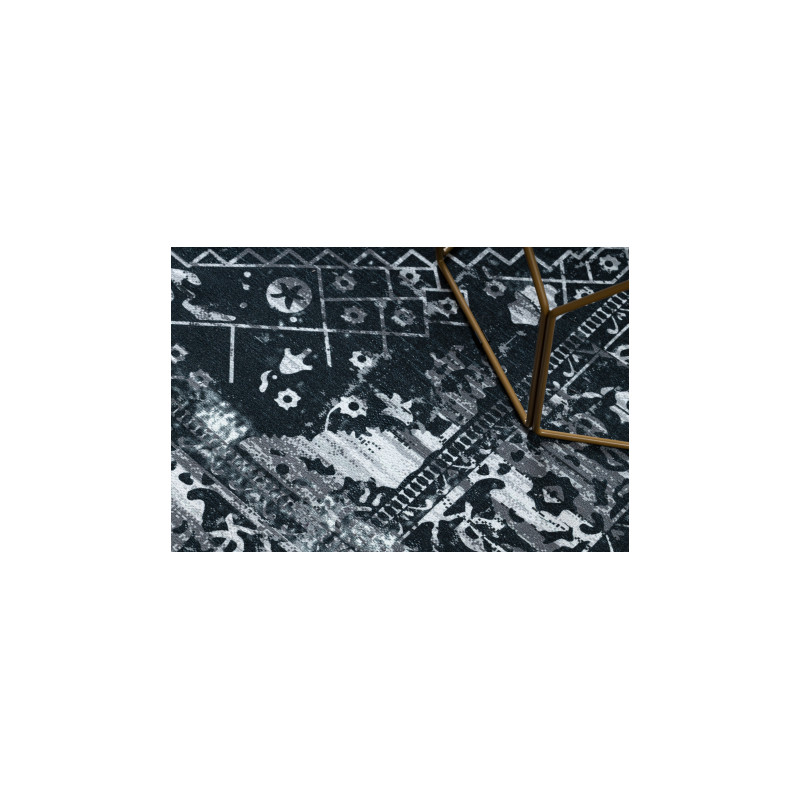 Dywan ANTIKA 117 tek, nowoczesny ornament, do prania - szary / grafit 120x170cm