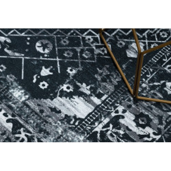 Dywan ANTIKA 117 tek, nowoczesny ornament, do prania - szary / grafit 160x220cm