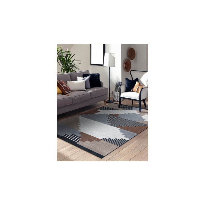 Dywan ANTIKA 126 tek, nowoczesny geometryczny do prania - beż / szary 160x220cm Dywan ANTIKA 126 tek, nowoczesny geometryczny do prania - beż / szary 160x220cm
