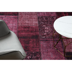 Dywan ANTIKA 127 tek, nowoczesny patchwork, grecki do prania - róż 160x220cm