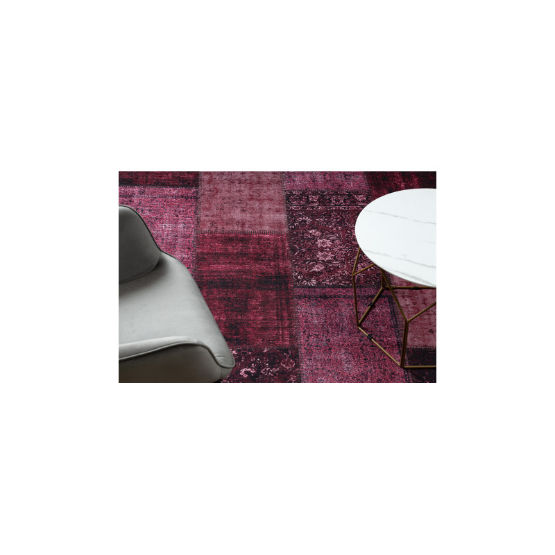 Dywan ANTIKA 127 tek, nowoczesny patchwork, grecki do prania - róż 160x220cm