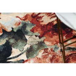 Dywan ANTIKA 24 tek, nowoczesny liście, kwiaty do prania - terakota 160x220cm Dywan ANTIKA 24 tek, nowoczesny liście, kwiaty do prania - terakota 160x220cm