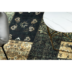 Dywan ANTIKA ancient olive, koło nowoczesny patchwork, grecki do prania - zielony koło 200cm