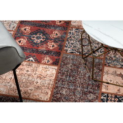 Dywan ANTIKA ancient rust, koło nowoczesny patchwork, grecki do prania - terakota koło 160cm Dywan ANTIKA ancient rust, koło nowoczesny patchwork, grecki do prania - terakota koło 160cm