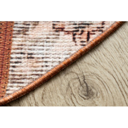 Dywan ANTIKA ancient rust, koło nowoczesny patchwork, grecki do prania - terakota koło 160cm Dywan ANTIKA ancient rust, koło nowoczesny patchwork, grecki do prania - terakota koło 160cm
