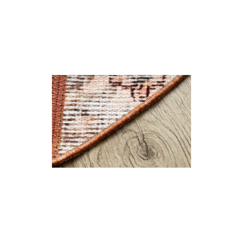 Dywan ANTIKA ancient rust, koło nowoczesny patchwork, grecki do prania - terakota koło 160cm Dywan ANTIKA ancient rust, koło nowoczesny patchwork, grecki do prania - terakota koło 160cm