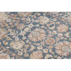 Dywan wełniany JADE 45009/900 Ramka, kwiaty klasyczny beż / niebieski OSTA 85x160cm Dywan wełniany JADE 45009/900 Ramka, kwiaty klasyczny beż / niebieski OSTA 85x160cm