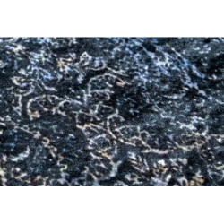 Dywan do prania ANDRE 1058 Ornament, vintage antypoślizgowy - czarny / niebieski 120x170cm