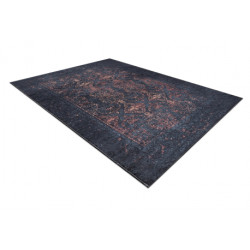 Dywan do prania ANDRE 1013 Ornament, vintage antypoślizgowy - czarny / terakota 120x170cm