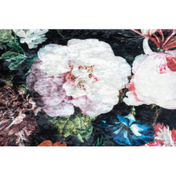 Dywan do prania ANDRE 1629 Kwiaty antypoślizgowy - czarny / róż 80x150cm Dywan do prania ANDRE 1629 Kwiaty antypoślizgowy - czarny / róż 80x150cm