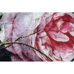 Dywan do prania ANDRE 1629 Kwiaty antypoślizgowy - czarny / róż 80x150cm Dywan do prania ANDRE 1629 Kwiaty antypoślizgowy - czarny / róż 80x150cm