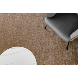 Dywan FLORENCE 24021 Jednolity, glamour, płasko tkany, frędzle - ciemny beż 135x190cm