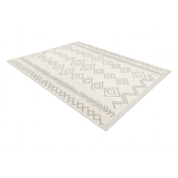 Dywan TWIN 23000 Boho, bawełna, dwustronny, romby Ekologiczny frędzle - szary / krem 200x290cm Dywan TWIN 23000 Boho, bawełna, dwustronny, romby Ekologiczny frędzle - szary / krem 200x290cm