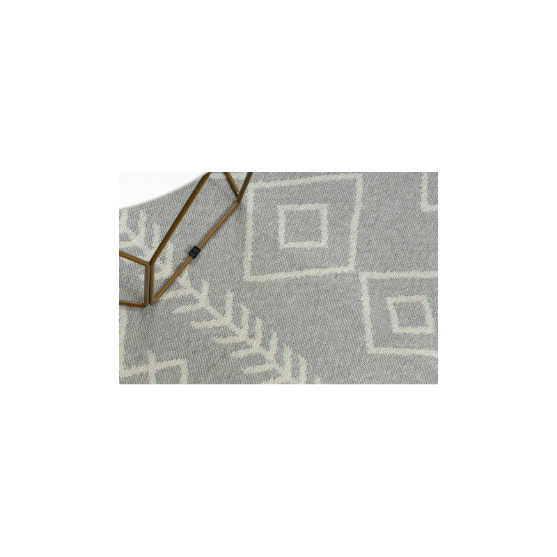 Dywan TWIN 23000 Boho, bawełna, dwustronny, romby Ekologiczny frędzle - szary / krem 200x290cm Dywan TWIN 23000 Boho, bawełna, dwustronny, romby Ekologiczny frędzle - szary / krem 200x290cm