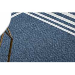 Dywan TWIN 22990 Ramka bawełna, dwustronny Ekologiczny frędzle - granat / krem 160x220cm