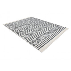 Dywan TWIN 22996 Geometryczny, pasy bawełna, dwustronny Ekologiczny frędzle - antracyt / krem 60x90cm Dywan TWIN 22996 Geometryczny, pasy bawełna, dwustronny Ekologiczny frędzle - antracyt / krem 60x90cm