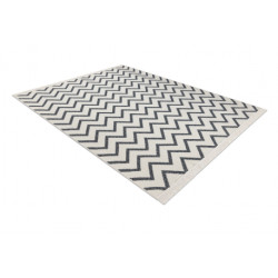 Dywan TWIN 23002 Zygzak, bawełna, dwustronny Ekologiczny frędzle - antracyt / krem 60x90cm Dywan TWIN 23002 Zygzak, bawełna, dwustronny Ekologiczny frędzle - antracyt / krem 60x90cm