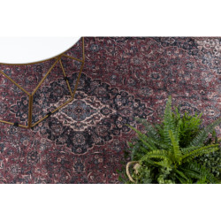 Dywan do prania ANDRE 2288 Orientalny vintage, antypoślizgowy - bordo / szary 160x220cm