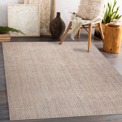 Dywan do prania ANDRE 1577 Jodełka, chevron antypoślizgowy - beż 120x170cm