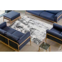 Dywan LIRA GR579 Abstrakcja, strukturalny, nowoczesny, glamour - szary 240x330cm
