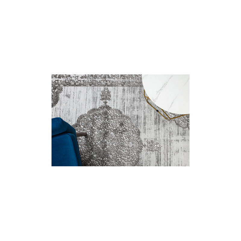 Dywan LIRA E1468 Rozeta, strukturalny, nowoczesny, glamour - szary 200x290cm Dywan LIRA E1468 Rozeta, strukturalny, nowoczesny, glamour - szary 200x290cm