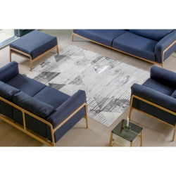 Dywan LIRA E1627 Trójkąty geometryczny, strukturalny, nowoczesny, glamour - szary 120x170cm Dywan LIRA E1627 Trójkąty geometryczny, strukturalny, nowoczesny, glamour - szary 120x170cm