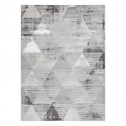 Dywan LIRA E1627 Trójkąty geometryczny, strukturalny, nowoczesny, glamour - szary 240x330cm