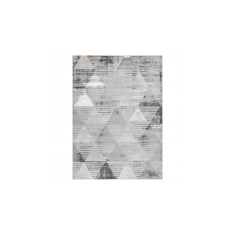 Dywan LIRA E1627 Trójkąty geometryczny, strukturalny, nowoczesny, glamour - szary 240x330cm