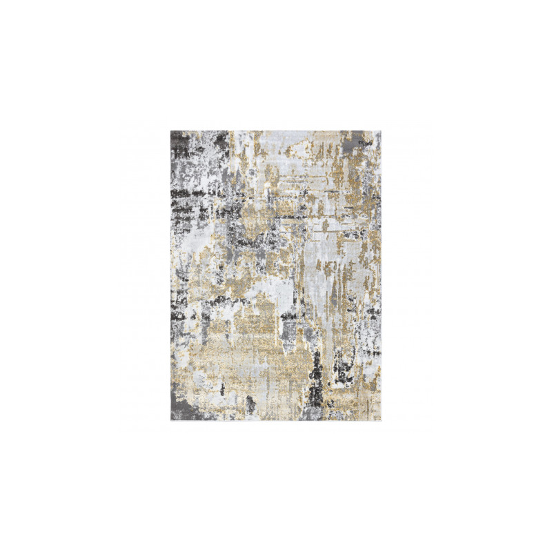 Dywan LIRA G6704 Vintage przecierany, strukturalny, nowoczesny, glamour - złoty / szary 80x150cm