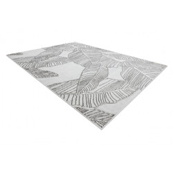 Dywan LIRA E1482 Liście strukturalny, nowoczesny, glamour - szary 120x170cm
