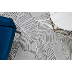 Dywan LIRA E1482 Liście strukturalny, nowoczesny, glamour - szary 120x170cm