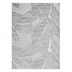Dywan LIRA E1482 Liście strukturalny, nowoczesny, glamour - szary 160x220cm