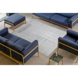 Dywan LIRA E2557 geometryczny, strukturalny, nowoczesny, glamour - szary 120x170cm