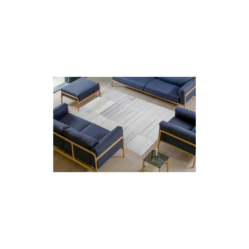 Dywan LIRA E2681 Paski, strukturalny, nowoczesny, glamour - szary 200x290cm