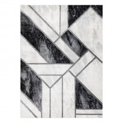 Dywan EMERALD ekskluzywny 81953 glamour, stylowy marmur, geometryczny czarny / srebrny 240x330cm