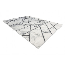 Dywan EMERALD ekskluzywny 0085 glamour, stylowy marmur, geometryczny biały / srebrny 80x150cm Dywan EMERALD ekskluzywny 0085 glamour, stylowy marmur, geometryczny biały / srebrny 80x150cm