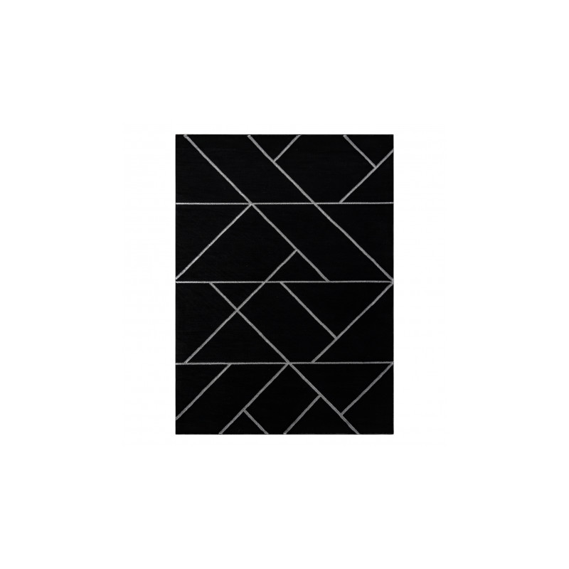 Dywan EMERALD ekskluzywny 7543 glamour, stylowy geometryczny czarny / srebrny 140x190cm Dywan EMERALD ekskluzywny 7543 glamour, stylowy geometryczny czarny / srebrny 140x190cm