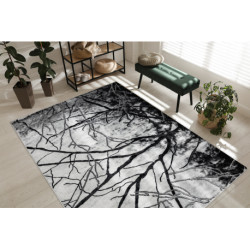 Dywan EMERALD ekskluzywny 3820 glamour, stylowy drzewo srebrny  80x150cm