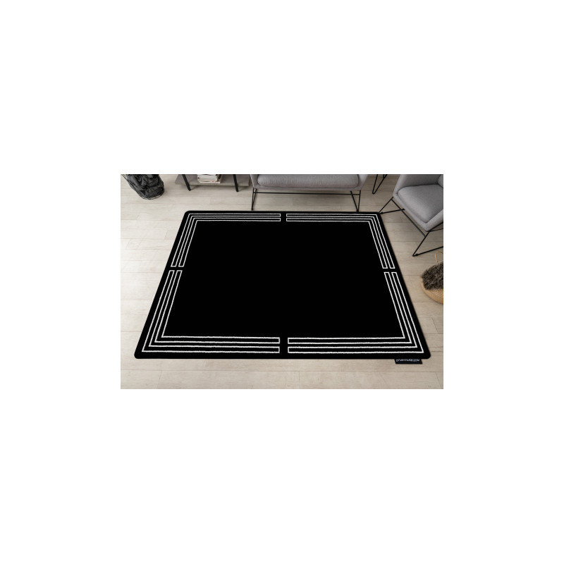 Dywan HAMPTON Chick ramka czarny 200x290cm Dywan HAMPTON Chick ramka czarny 200x290cm