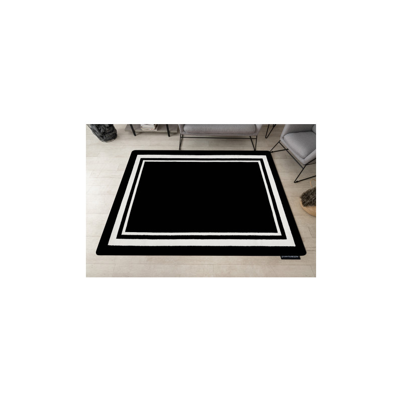 Dywan HAMPTON Border ramka czarny 80x150cm