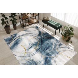 Dywan EMERALD ekskluzywny A0087 glamour, stylowy koła niebieski / złoty 180x270cm Dywan EMERALD ekskluzywny A0087 glamour, stylowy koła niebieski / złoty 180x270cm
