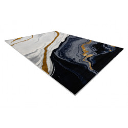 Dywan EMERALD ekskluzywny 1017 glamour, stylowy marmur granatowy / złoty 80x150cm