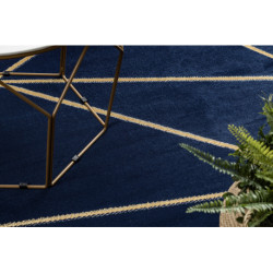 Dywan EMERALD ekskluzywny 1013 glamour, stylowy geometryczny granatowy / złoty 280x370cm