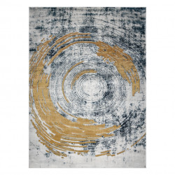 Dywan EMERALD ekskluzywny 1024 glamour, stylowy abstrakcja niebieski / złoty 80x150cm