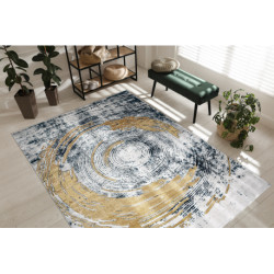 Dywan EMERALD ekskluzywny 1024 glamour, stylowy abstrakcja niebieski / złoty 80x150cm Dywan EMERALD ekskluzywny 1024 glamour, stylowy abstrakcja niebieski / złoty 80x150cm