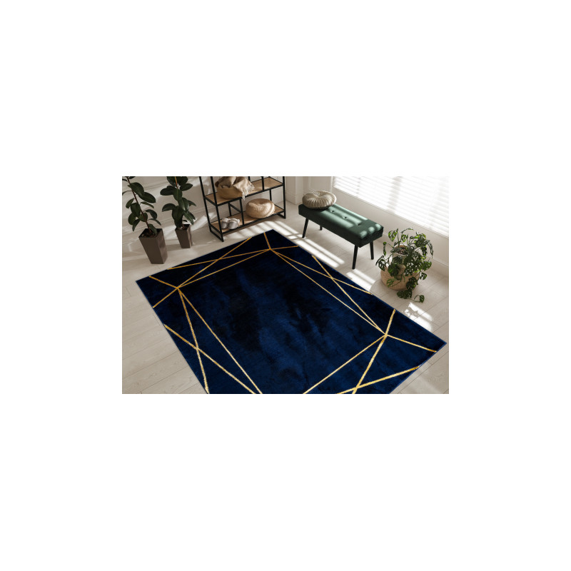 Dywan EMERALD ekskluzywny 1022 glamour, stylowy geometryczny granatowy / złoty 180x270cm Dywan EMERALD ekskluzywny 1022 glamour, stylowy geometryczny granatowy / złoty 180x270cm