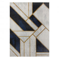 Dywan EMERALD ekskluzywny 1015 glamour, stylowy marmur, geometryczny granatowy / złoty 160x220cm