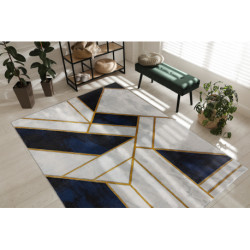 Dywan EMERALD ekskluzywny 1015 glamour, stylowy marmur, geometryczny granatowy / złoty 200x290cm Dywan EMERALD ekskluzywny 1015 glamour, stylowy marmur, geometryczny granatowy / złoty 200x290cm